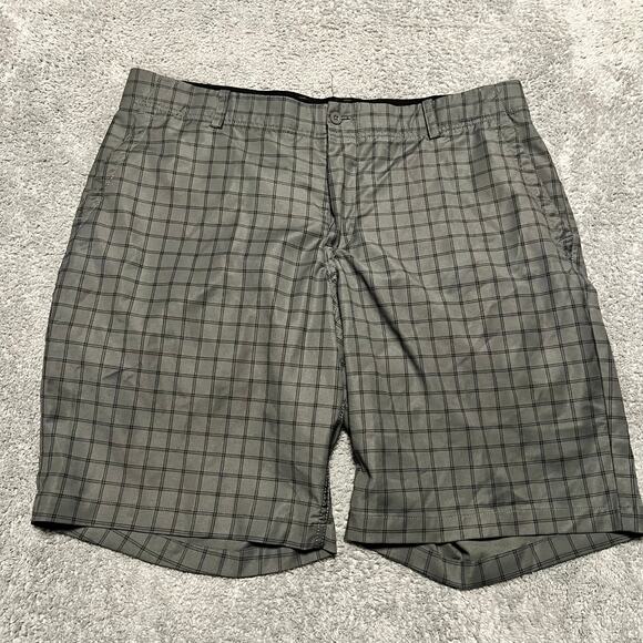 Nike Golf Shorts Mens 38 Gray Plaid Performance Dri Fit - Picture 1 of 11